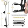 Amada Webcam Light Stand for Live Stream, Selfie Ring Light with Webcam Mount for Logitech C925e, C922x, C930e,C922,C930,C920,C615,Brio 4K-AMWS01