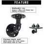 Home TZH 1/2'' Pipe Shelf Bracket,Wall Mounted Floating Shelf Bracket, Steam Punk Decor Hanging Wall Metal Bracket, Heavy Duty Decorative Rustic Shelving Bracket, Set of 2(4.5X4.5'') Home TZH 1/2'' Pipe Shelf Bracket,Wall Mounted Floating Shelf Bracket, Steam Punk Decor Hanging Wall Metal Bracket, Heavy Duty Decorative Rustic Shelving Bracket, Set of 2(4.5X4.5'')