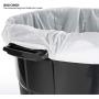 United Solutions TI0065 32 Gallon Outdoor Waste Garbage Bin, 6 Pack, Easy to Carry Pass-Through Handles & Attachable Click Lock Lid, Black, 32 Gal