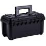 Husky 16 in. Plastic Tool Box with Rugged Metal Latch (1.6 mm) and Ample Storage Capabilities in Black, Tool Box Organizer Heavy Duty, Durable Polypropylene, Easy to Grip, Impact Resistant Plastic