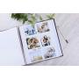 potricher 13.2x12.8 Inch Large Self Adhesive Photo Album Sticky 3x5 4x6 5x7 6x8 8x10 8.5x11 Magnetic Scrapbook Album 40 Pages Linen Cover DIY Photo Album with A Metallic Pen (Brown)