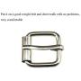 Hahiyo Belt Roller Buckle Rings Assorted Multipurpose 19mm Metal Solid Durable Easily Slide Less Friction Keep Tight for Belt Bags Strap Webbing Leather Craft Handmade Accessories Silver 12pcs