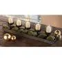 Westcharm 27.5 in. Rustic Wood Candle Centerpiece Tray w/Five Metal Candle Holders