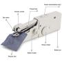 Handheld Sewing Machine, Portable Mini Sewing Machine for Beginners, Quick Simple Repairing Cordless Sewing Machine Suitable for Fabric, Kids Cloth, Home Use and Carry Out (White)