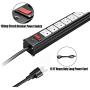 16 Outlet Heavy Duty Power Strip with 15 FT Long Cord Power, ETL Certified Surge Protector for TV//Studio/Office/School/Electronics Lab/Garages/Workshop