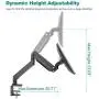 WALI Single Monitor Gas Spring Desk Mount Heavy Duty Aluminum Fully Adjustable Fit Screen up to 35 inch, 33 lbs. VESA 75 and 100 (GSM001XL), Black WALI Single Monitor Gas Spring Desk Mount Heavy Duty Aluminum Fully Adjustable Fit Screen up to 35 inch, 33 lbs. VESA 75 and 100 (GSM001XL), Black