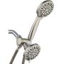 AquaDance Brushed Nickel Premium High Pressure 48-setting 3-Way Combo for The Best of Both Worlds – Enjoy Luxurious 6-setting Rain Shower Head and 6-Setting Hand Held Shower Separately or Together