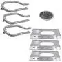 Hisencn Repair Parts for Costco Kirkland 720-0108, Nexgrill 720-0011, 720-0047-U Gas Grills, Replacement Stainless Steel Burner Tube, Heat Plate Tent, Temp Gauge Heat Indicator 22551, NGB1, NGSHP3
