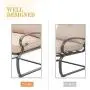 Oakmont Outdoor Bistro Set 3-Piece Spring Metal Lounge Cushioned Chairs and Bistro Table Set Wrought Iron Cafe Furniture Seat, Brown