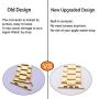 iiteeology Compatible with Apple Watch Band 40mm 38mm, Upgraded Version Solid Stainless Steel Band Business Replacement iWatch Strap for Apple Watch Series 6/5/4/3/2/1/SE - Yellow Gold
