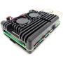 DS. DISTINCTIVE STYLE Heatsink Metal Case with Dual Cooling Fans Compatible with Raspberry Pi 4