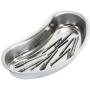 Dukal Stainless Steel Kidney Tray 6'', Emesis Basin 12 Oz. Kidney Shaped Emesis Basin. Reusable Metal Kidney Dish. Ideal for Soiled Dressings, Medical Waste, Liquid.