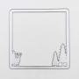 LZBRDY 4.2 Inch Square Frame with Christmas Tree Deer Metal Cutting Dies Background Decor Die Cuts