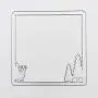 LZBRDY 4.2 Inch Square Frame with Christmas Tree Deer Metal Cutting Dies Background Decor Die Cuts