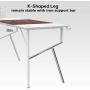 Eureka Ergonomic Gaming Computer Desk, 63 inch Large Study Writing Desk for Home Office PC Table with Mouse Pad Headset Hook Cup Holder, K Shape Metal Frame - White