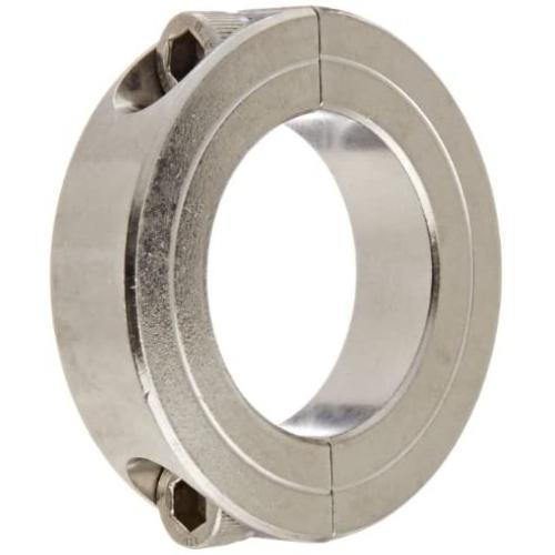 Climax Part 2C-125-S, T303 Stainless Steel, Clamping Collar, 1 1/4 inch bore, 2 1/16 inch OD, 1/2 inch Width, 1/4-28 x 3/4'' Clamp Screw