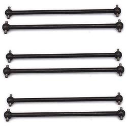 RCAWD Volcano Epx/PRO 1/10 Electric Dogbone Drive Shaft 90mm Front & Rear 08029 Metal Steel for RC Monster Truck Parts 6Pcs(Black)