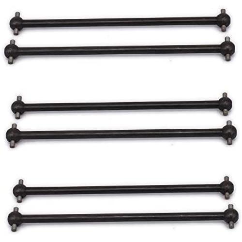 RCAWD Volcano Epx/PRO 1/10 Electric Dogbone Drive Shaft 90mm Front & Rear 08029 Metal Steel for RC Monster Truck Parts 6Pcs(Black)