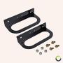 ONLINE LED STORE 2pc 6'' Oval Tail Light Mounting Bracket [L Shaped] [3mm Powder Coated Steel] [Ultra Sturdy] [Versatile Mounting] for 6'' Oval Trailer Tail Lights On Truck Trailer RV