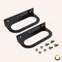 ONLINE LED STORE 2pc 6'' Oval Tail Light Mounting Bracket [L Shaped] [3mm Powder Coated Steel] [Ultra Sturdy] [Versatile Mounting] for 6'' Oval Trailer Tail Lights On Truck Trailer RV