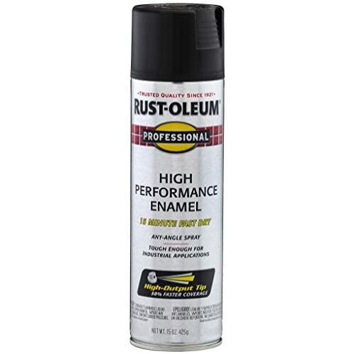 Rust-Oleum 7578838 Enamel Spray Paint, 15 Oz, Flat Black