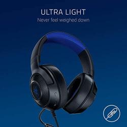 Razer Kraken X Ultralight Gaming Headset: 7.1 Surround Sound - Lightweight Aluminum Frame - Bendable Cardioid Microphone - PC, PS4, PS5, Switch, Xbox One, Xbox Series X & S, Mobile - Black/Blue