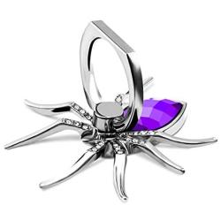 ETRY Christmas Phone Ring Stand Finger Holder, Spider Luxury Diamond, 360 Rotation Metal Ring Grip Animal Emo Hardcore Style - Compatible with All Smartphones and Tables