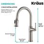Kraus KPF-1682SFS Sellette Single Handle Pull-Down Kitchen Faucet, Spot Free Stainless Steel
