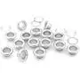 CRAFTMEMORE 300 Pack 1/4'' (7mm) Hole Aluminium Grommets Eyelets with Washers Avail 3 Sizes for Shoes, Bead Cores, Clothes, Leather, Canvas (1/4'' (7mm))