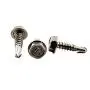 Stainless #10 X 3/4'' Tek Screw (100 pcs)) Hex Washer Head Self Drilling Sheet Metal Tek Screws with Drill Point, 410 Stainless Steel, Self Driller, 100 Pieces Stainless #10 X 3/4'' Tek Screw (100 pcs)) Hex Washer Head Self Drilling Sheet Metal Tek Screws with Drill Point, 410 Stainless Steel, Self Driller, 100 Pieces