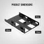Corsair Dual SSD Mounting Bracket 3.5'' CSSD-BRKT2, Black