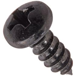 Small Parts-0606 Steel Sheet Metal Screw, Black Zinc Plated Finish, Pan Head, Phillips Drive, Type AB, #6-20 Thread Size, 3/8'' Length (Pack of 100)