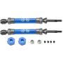 keyren Rear Drive Shaft RC Truck Drive Shaft, 2pcs SLA031 Upgrade Parts CVD Transmission Axle, Metal for Traxxas Slash 4X4 1/10 Truck RC Car(SLA031NB Dark Blue)