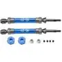 keyren Rear Drive Shaft RC Truck Drive Shaft, 2pcs SLA031 Upgrade Parts CVD Transmission Axle, Metal for Traxxas Slash 4X4 1/10 Truck RC Car(SLA031NB Dark Blue) keyren Rear Drive Shaft RC Truck Drive Shaft, 2pcs SLA031 Upgrade Parts CVD Transmission Axle, Metal for Traxxas Slash 4X4 1/10 Truck RC Car(SLA031NB Dark Blue)