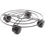 Bright Creations Metal Plant Caddy with Wheels (4 Pack), Black