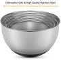 X-Chef Stainless Steel Bowls with Lids, Mixing Storage Bowl Set of 5 with Measurement, Stackable & Non-slip (1, 2, 2.5, 3.5, 4.5 QT)