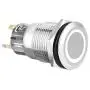 ESUPPORT Stainless Steel 12V 5A Car Auto Boat White Angel Eye LED Light Lamp Metal Push Button Rocker Toggle Switch On Off