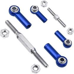 7-Pack Adjustable Aluminum Turnbuckles/Camber Link with Rod Ends Sets for Traxxas Slash 4X4/2WD 1/10 Upgrade Parts