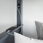 Dorel Living Moon Full Over Full Bunk Bed with USB Port, Gray