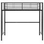 Walker Edison Orion Urban Industrial Metal Twin over Loft Bunk Bed, Twin Size, Black