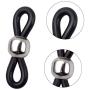 Jdesun 20 Pieces Eyeglass Chain Ends,Adjustable Metal Silver Bead Rubber Ends Connectors for Eye Glasses Holder Necklace Chain