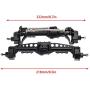Ky-RC Metal Front and Rear Portal Axles for 1/10 RC Crawler Car Axial SCX10 III Axle Upgrade Part (Black)