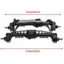 Ky-RC Metal Front and Rear Portal Axles for 1/10 RC Crawler Car Axial SCX10 III Axle Upgrade Part (Black)