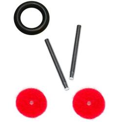 2 Pieces Metal Vintage Domestic Home Singer Sewing Machine Spool Pins + Bobbin Winder Tire + Red Felt Pad Thread Holder Domestic Home Sewing Machine Spare Part Fits 27 28 66 99 15 15-91 15-88 15-90