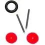 2 Pieces Metal Vintage Domestic Home Singer Sewing Machine Spool Pins + Bobbin Winder Tire + Red Felt Pad Thread Holder Domestic Home Sewing Machine Spare Part Fits 27 28 66 99 15 15-91 15-88 15-90