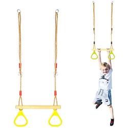 Winslow&Ross Ninja Line Swing Attachments for Kids, Children Trapeze Toys Accessories - Playground Backyard Ninja Warrior Slackline Obstacle Course Set Jungle Gym Play Add On - Trapeze Ring Red