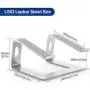 BESIGN LS03 Aluminum Laptop Stand, Ergonomic Detachable Computer Stand, Riser Holder Notebook Stand Compatible with Air, Pro, Dell, HP, Lenovo More 10-15.6'' Laptops, Silver