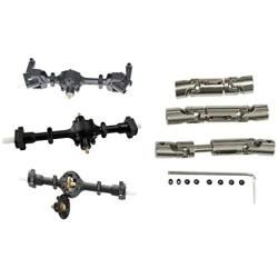 Facibom Upgrade Metal Gear Front & Central & Rear Axle with 1 Set Shaft Assembly Part for WPL 6WD RC Car B-16 B-36 RC Car Parts