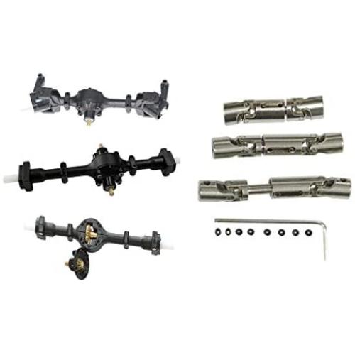 Facibom Upgrade Metal Gear Front & Central & Rear Axle with 1 Set Shaft Assembly Part for WPL 6WD RC Car B-16 B-36 RC Car Parts