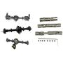Facibom Upgrade Metal Gear Front & Central & Rear Axle with 1 Set Shaft Assembly Part for WPL 6WD RC Car B-16 B-36 RC Car Parts